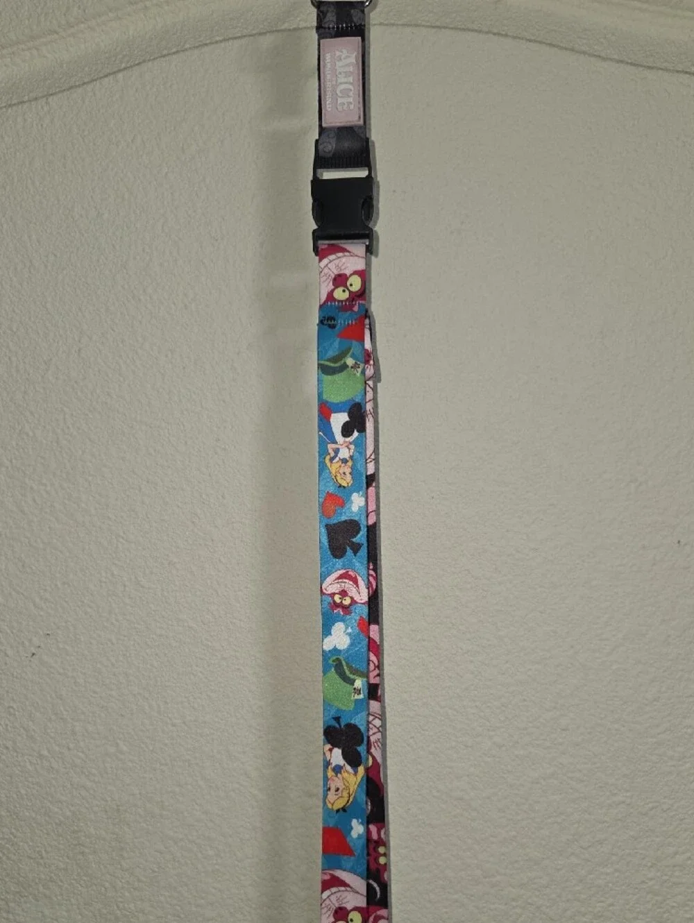 Disney Blue Character Lanyard with Multicolor Cartoon Prints